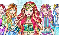 Girl Coloring Dress Up Games Online Art Games on taptohit.com