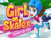 Girl on Skates: Paper Blaze Online Agility Games on taptohit.com