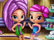 Glittery Genies Realife Sauna Online Dress-up Games on taptohit.com