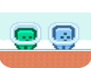 Green and Blue Cuteman Online monster Games on taptohit.com