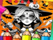 Halloween Ai Spooky Colors Page Online coloring Games on taptohit.com