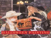 Halloween Painting Slide Online Puzzle Games on taptohit.com