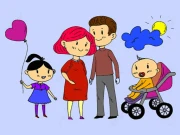 Happy Family Coloring Book Online Art Games on taptohit.com