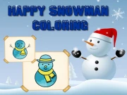 Happy Snowman Coloring Online Art Games on taptohit.com