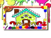 House Coloring Book Online Art Games on taptohit.com