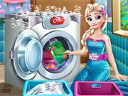 Ice Queen Laundry Day Online Dress-up Games on taptohit.com