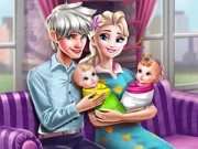 Ice Queen Twins Family Day Online Dress-up Games on taptohit.com