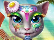 Kitty Beach Makeup Online Dress-up Games on taptohit.com