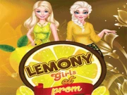 Lemony Girls At Prom Online Dress-up Games on taptohit.com