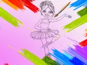 Little Ballerinas Coloring Online Art Games on taptohit.com