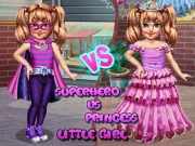 Little Girl Superhero Vs Princess Online Dress-up Games on taptohit.com
