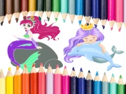 Mermaid Coloring Book Online Art Games on taptohit.com