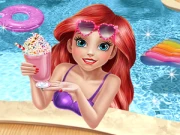 Mermaid Princess Pool Time Online Dress-up Games on taptohit.com