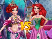 Mermaid vs Princess Online Dress-up Games on taptohit.com