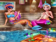 Mermaids Bffs Realife Sauna Online Dress-up Games on taptohit.com