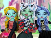 Monster Girls High School Squad Online Dress-up Games on taptohit.com
