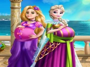 Palace Princesses Pregnant BFFs Online Dress-up Games on taptohit.com