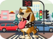 Pit Bull Avoid Traffic Online arcade Games on taptohit.com