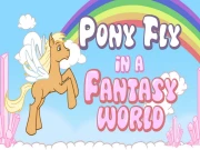 Pony Fly in a Fantasy World Online Sports Games on taptohit.com