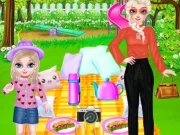 Princess Family Picnic Day Online Care Games on taptohit.com