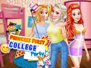Princess First College Party Online Dress-up Games on taptohit.com