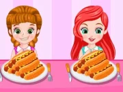 Princess Hotdog Eating Contest Online Dress-up Games on taptohit.com