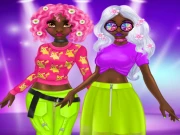 Princess Incredible Spring Neon Hairstyles Online Dress-up Games on taptohit.com