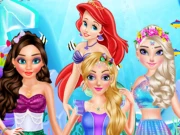 Princess Mermaid Style Makeup Online Dress-up Games on taptohit.com