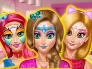 Princess Room Face Painting Online Dress-up Games on taptohit.com