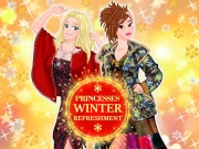 Princesses Winter Refreshment Online Dress-up Games on taptohit.com