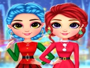 Rainbow Girls Christmas Outfits Online Dress-up Games on taptohit.com