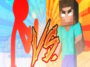 Red Stickman vs Monster School Online Adventure Games on taptohit.com