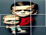 Robert the Doll Picture Slide Puzzle Frenzy Online brain Games on taptohit.com