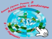 Round jigsaw Puzzle 2 - Assemble Landscape Online puzzle Games on taptohit.com