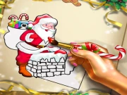 Santa Christmas Coloring Online Dress-up Games on taptohit.com
