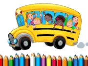 School Bus Coloring Book Online Art Games on taptohit.com