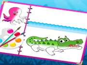 Sea Creatures Coloring Book Online Dress-up Games on taptohit.com