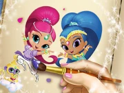 Shimmer and Shine Coloring Book Online Dress-up Games on taptohit.com