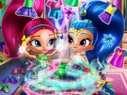Shimmer and Shine Wardrobe Cleaning Online Dress-up Games on taptohit.com