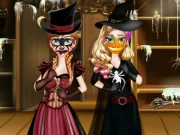 Sisters Halloween Preparations Online Dress-up Games on taptohit.com