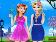 Sisters Spring Day Online Dress-up Games on taptohit.com