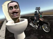 Skibidi Toilet Moto Bike Racing 2 Online Sports Games on taptohit.com