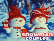 Snowman Couples Online Puzzle Games on taptohit.com