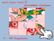 Square jigsaw Puzzle 2 - Assemble Cartoon Online brain Games on taptohit.com