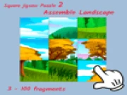 Square jigsaw Puzzle 2 - Assemble Landscape