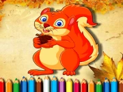 Squirrel Coloring Book Online Art Games on taptohit.com