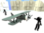 Stickman Airplane Online racing Games on taptohit.com