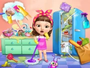 Sweet Baby Girl Cleanup Messy House Online Art Games on taptohit.com