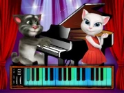 Talking Tom Piano Time Online Dress-up Games on taptohit.com