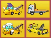 Tow Trucks Memory Online Puzzle Games on taptohit.com